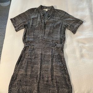 DVF Shortsleeved Silk Shirt Dress